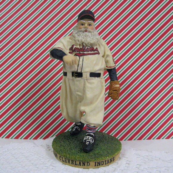 Cooperstown Santa Claus 1948 Cleveland Indians 6.5" Figurine Vtg 1994 With Box - Picture 2 of 8